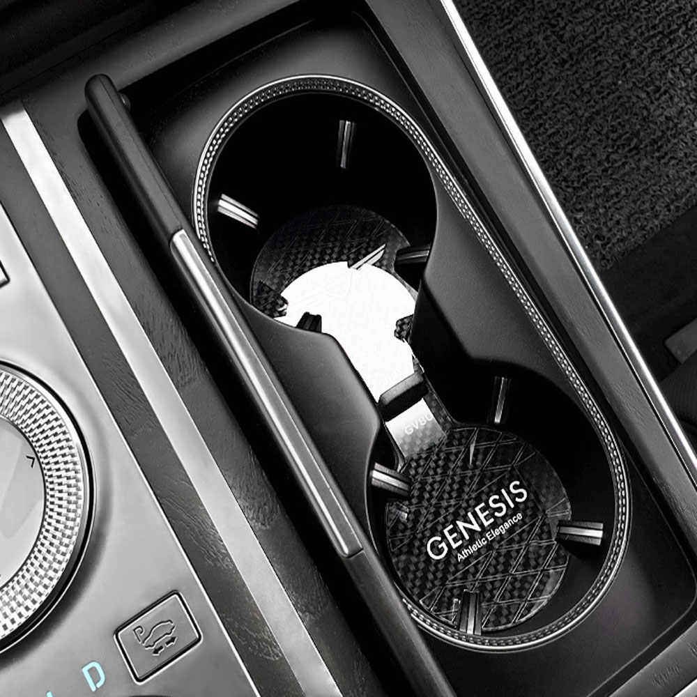 제네시스 GV80 카본스타일 차량용 컵홀더 플레이트 도어캐치 손잡이 패드 커버 17,500원