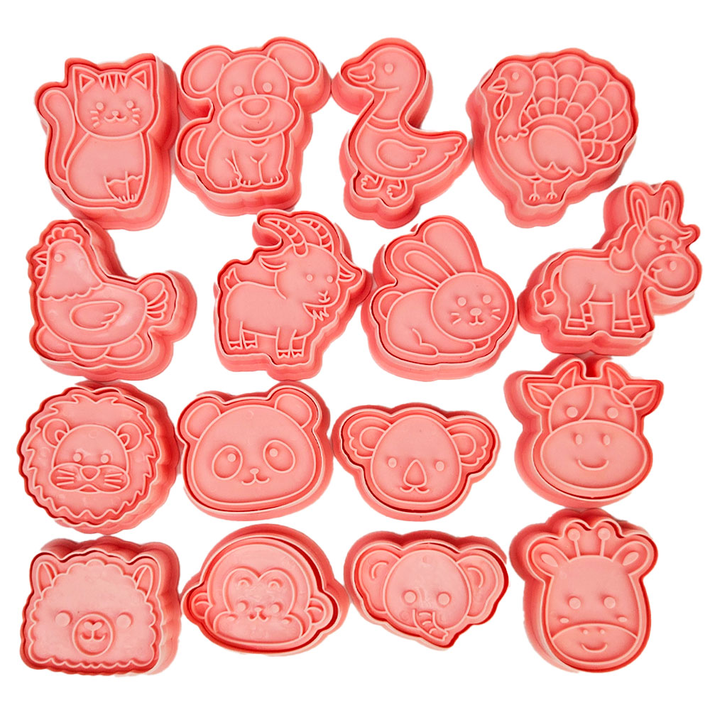 캐롯캐롯 동물 쿠키틀 클레이몰드 베이킹도구 16종 세트 (밀대증정) 13,800원