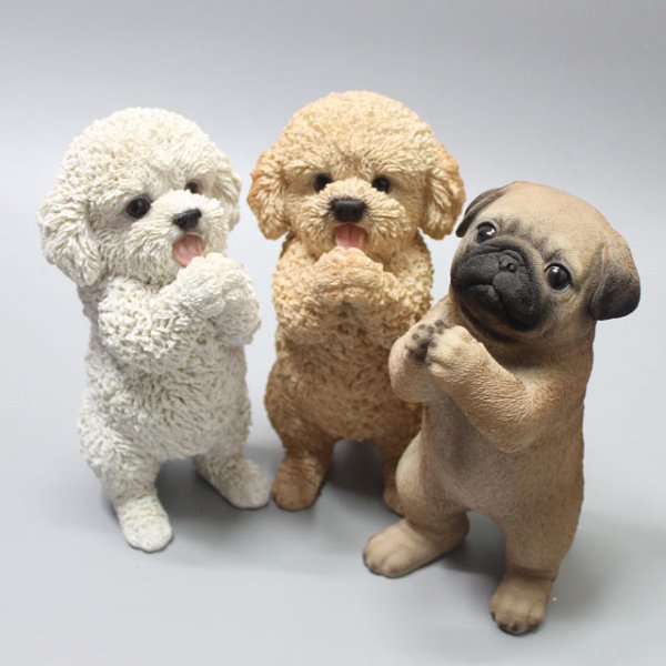 아네샵 기도 강아지 장식품 강아지 인테리어 조각상 미니어처 피규어 조형물 장식 소품, 퍼그 34,000원