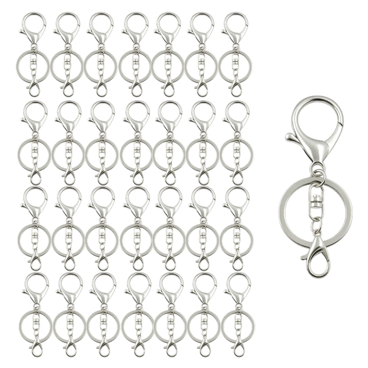 스켈 키링 열쇠고리 키링 부자재, 40개, 8자실버 12,550원