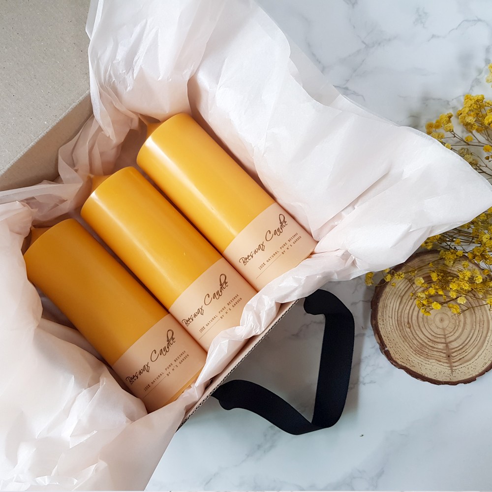 100%천연밀랍초 대용량 기도초 꿀초 선물박스, 3개, 360g 57,000원