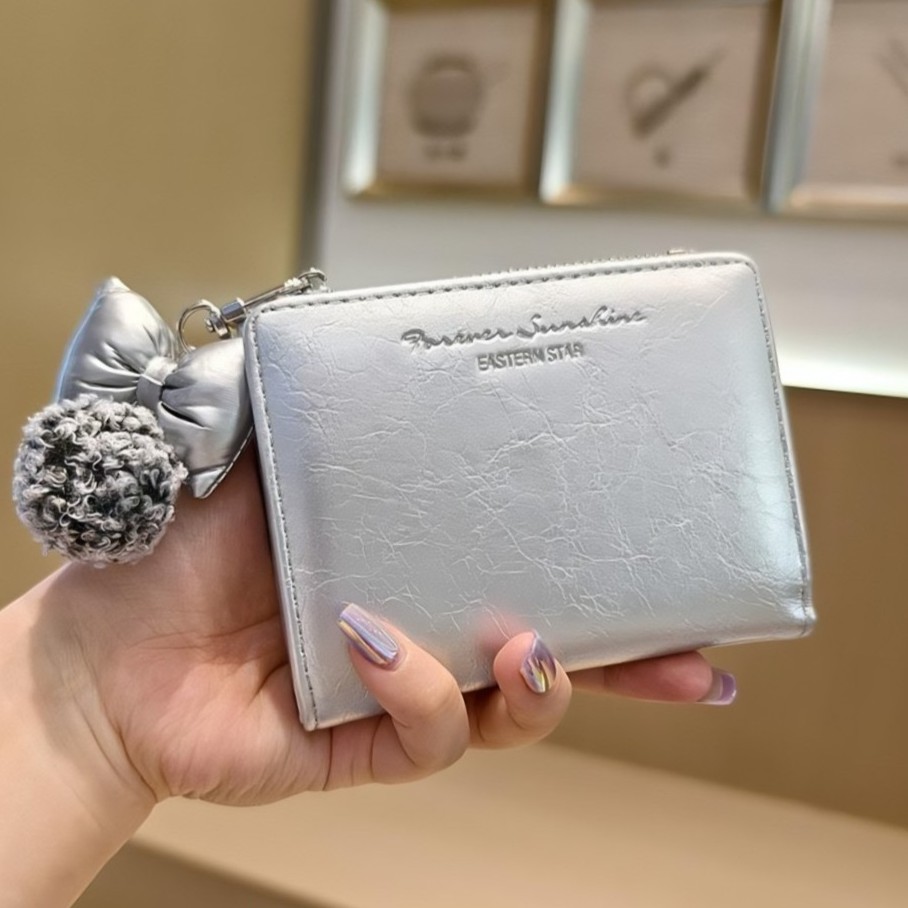 [키링세트] 샤샤벨 리본폼폼 반지갑 여성 학생 카드지갑 초등 여아 지갑 13,890원