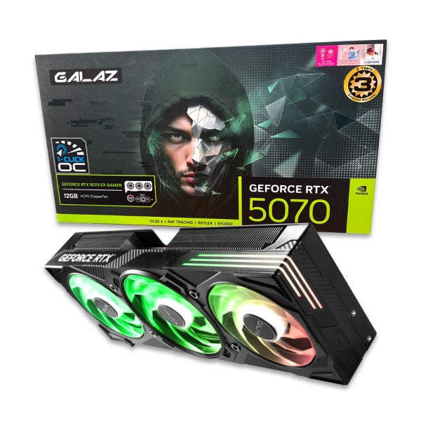 [GALAX] 갤럭시 GALAZ GeForce RTX 5070 EX GAMER BLACK OC D7 12GB 1,135,000원
