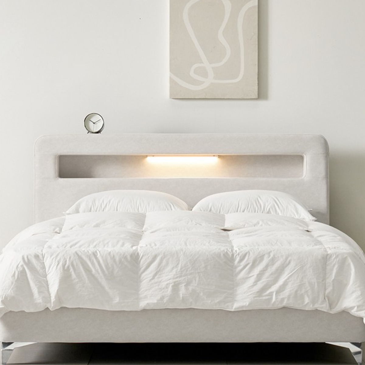 느웰베드 마네 LED 패브릭 침대 프레임 528,000원