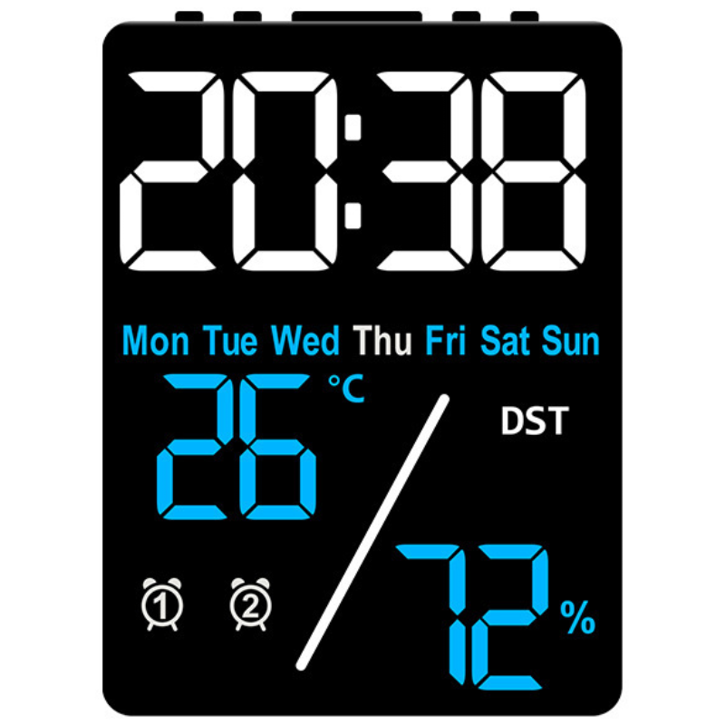 레벤데코 침실 자동 밝기조절 LED 온도 습도 요일 탁상시계 13,900원
