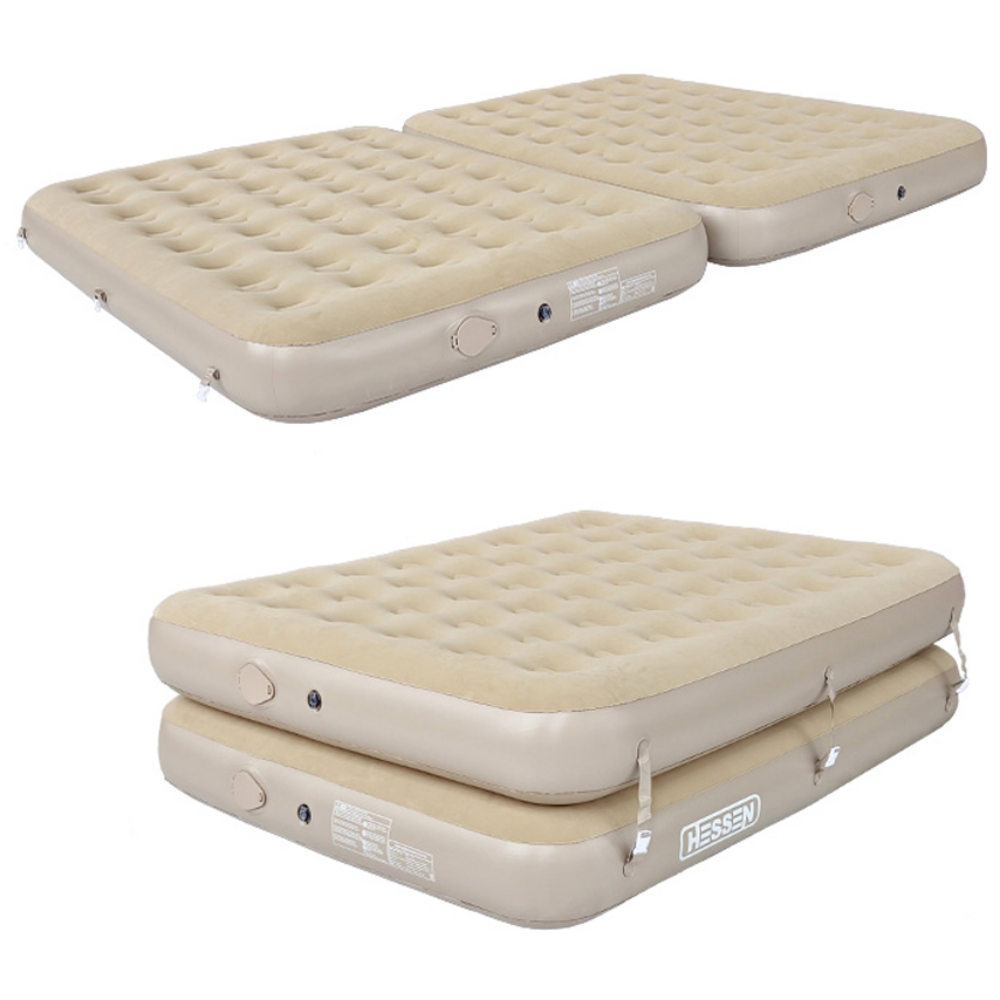 [2만원 일시 할인] 헤쎈 트윈 에어 베드 1+1 원터치 공기주입 전자동 2층 매트리스 싱글/더블 139,000원