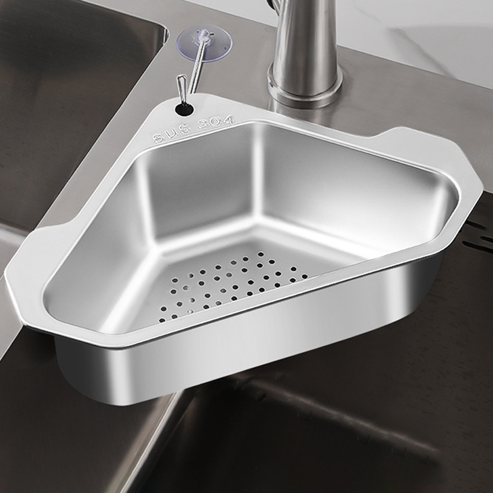 리빙메이커 304스텐 싱크대 코너 음식물 쓰레기 거치대 7,400원