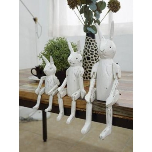 윤식당 목각 토끼인형 3P(화이트)인테리어 소품장식인형 어린이선물 빈티지 소품 54,400원