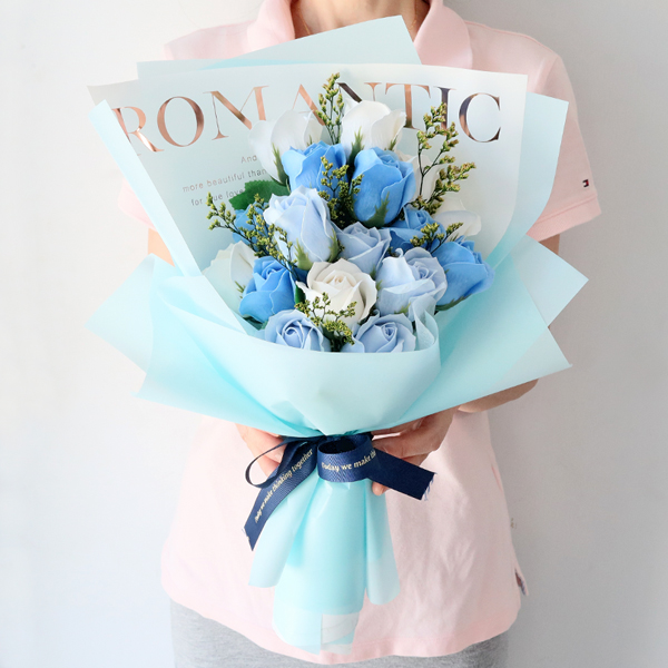 [모리앤] 로맨틱 프리저브드 비누꽃 장미 20송이 꽃다발 5Color 23,800원