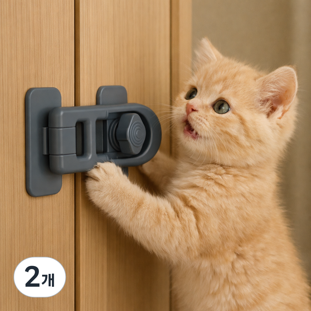 홈에이드 열리지않는 서랍잠금장치 블랙, 2개 14,630원