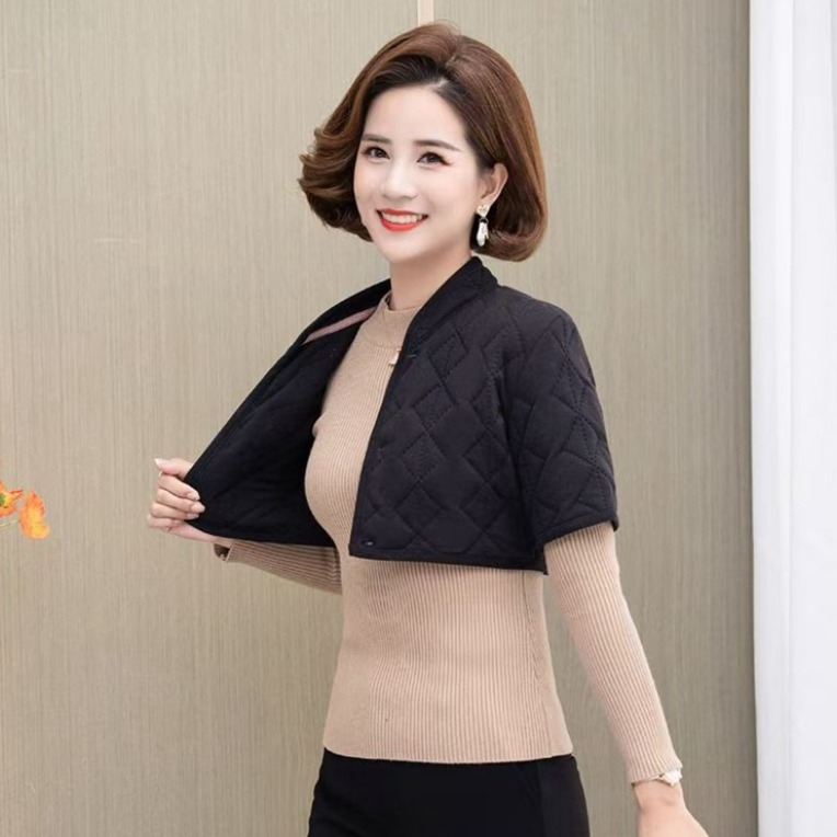 류룡 중년 여성용 가을 겨울 어깨 보호 미니 패딩 조끼 18,900원
