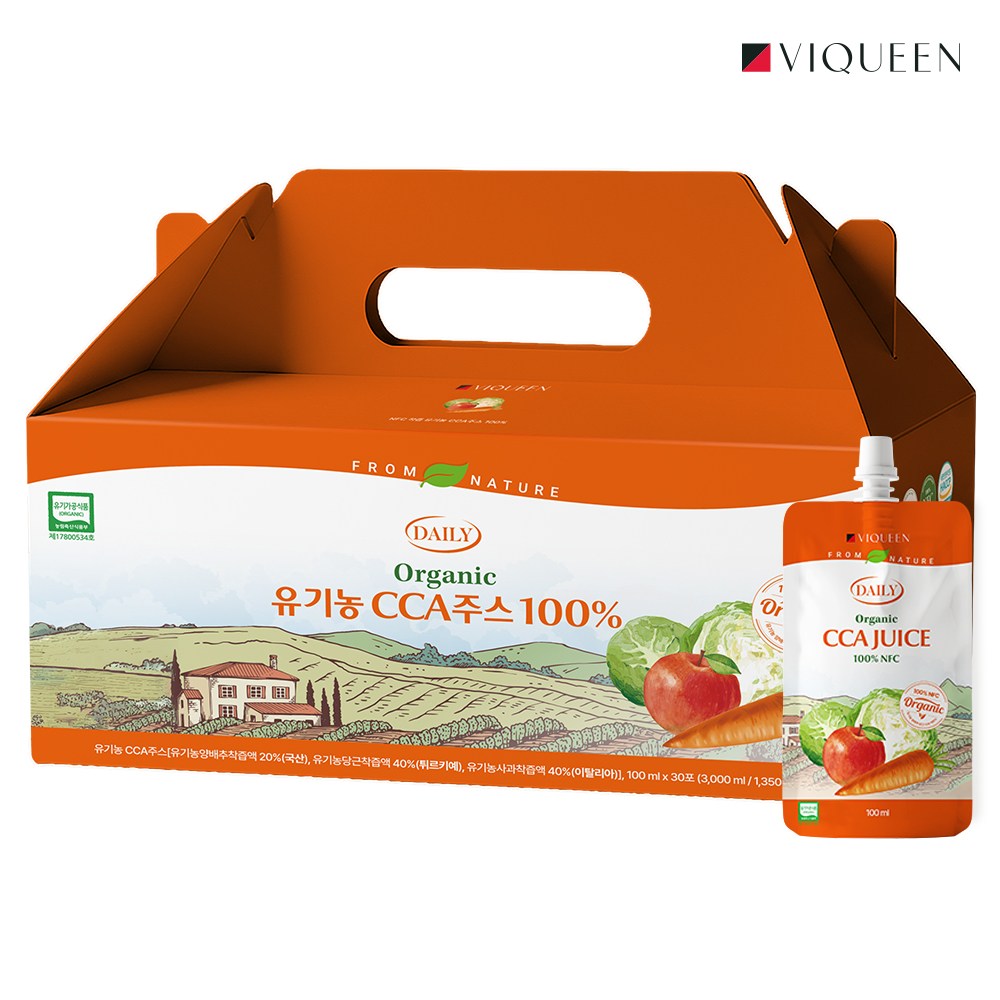 바이퀸 유기농 NFC 착즙 100% CCA주스, 30개, 100ml 28,900원