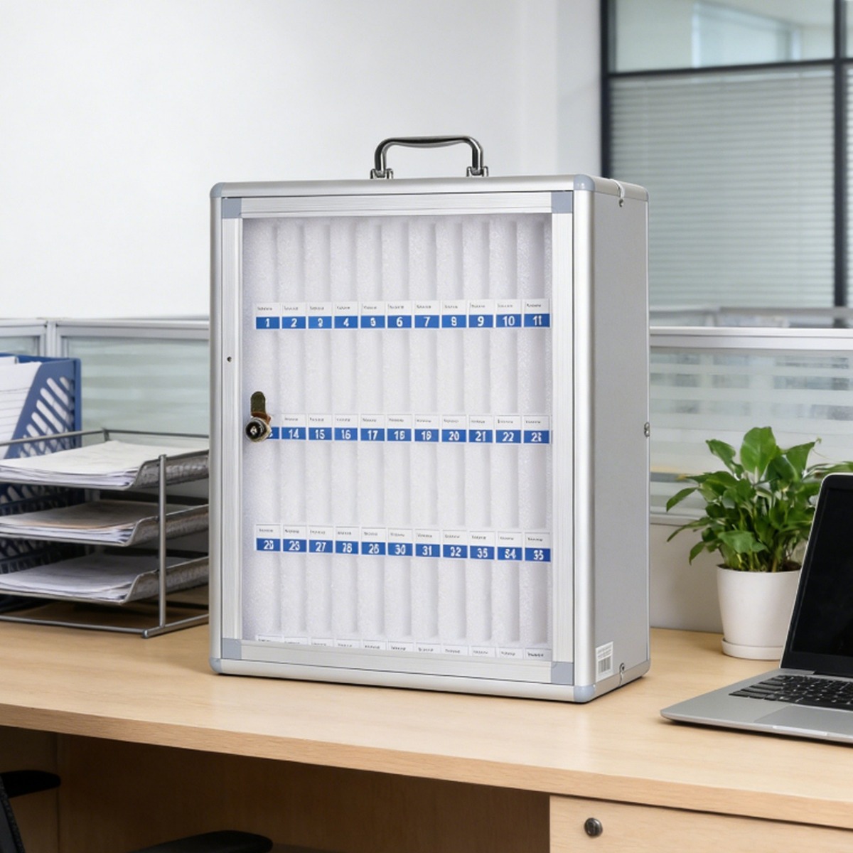 핸드폰수거 핸드폰보관함 휴대폰 보관함 휴대폰 수납함 고내구성 금속재질 내구성 강함, 화이트, 48개 65,000원