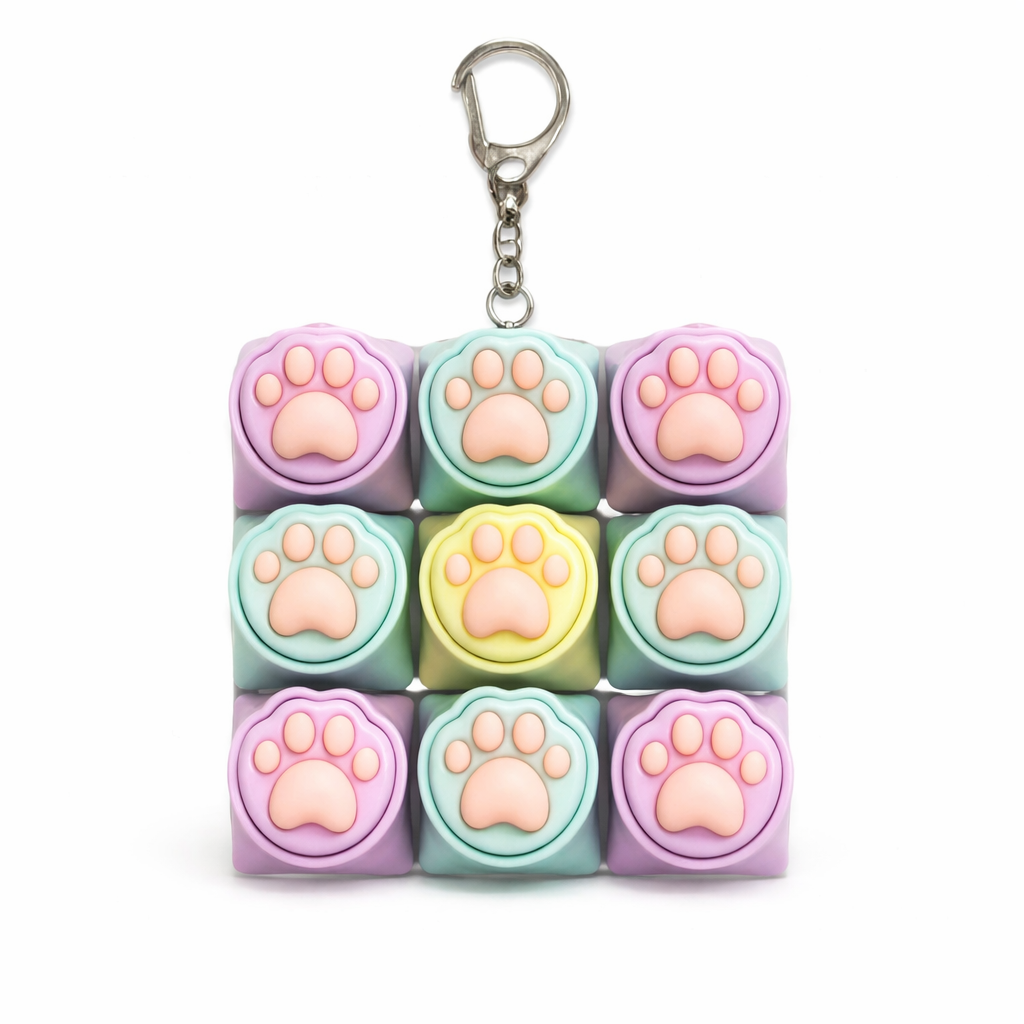키플릭 고양이 발바닥 led 키보드 클리커 딸깍이 키캡키링9구 10,710원