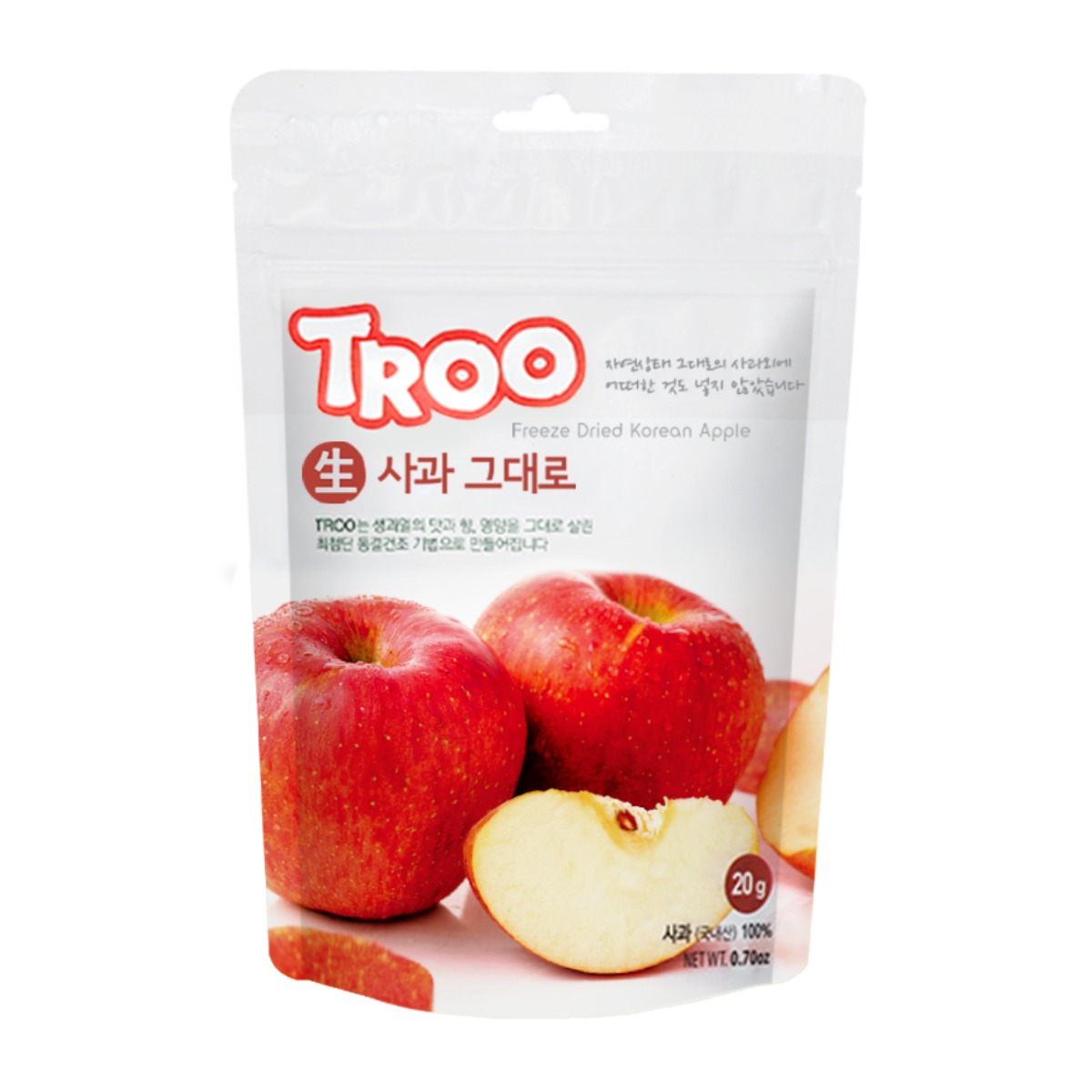 트루나스 TROO 동결건조 과일칩 9종 중 택1, 20g TROO 생사과 그대로, 1개 3,400원