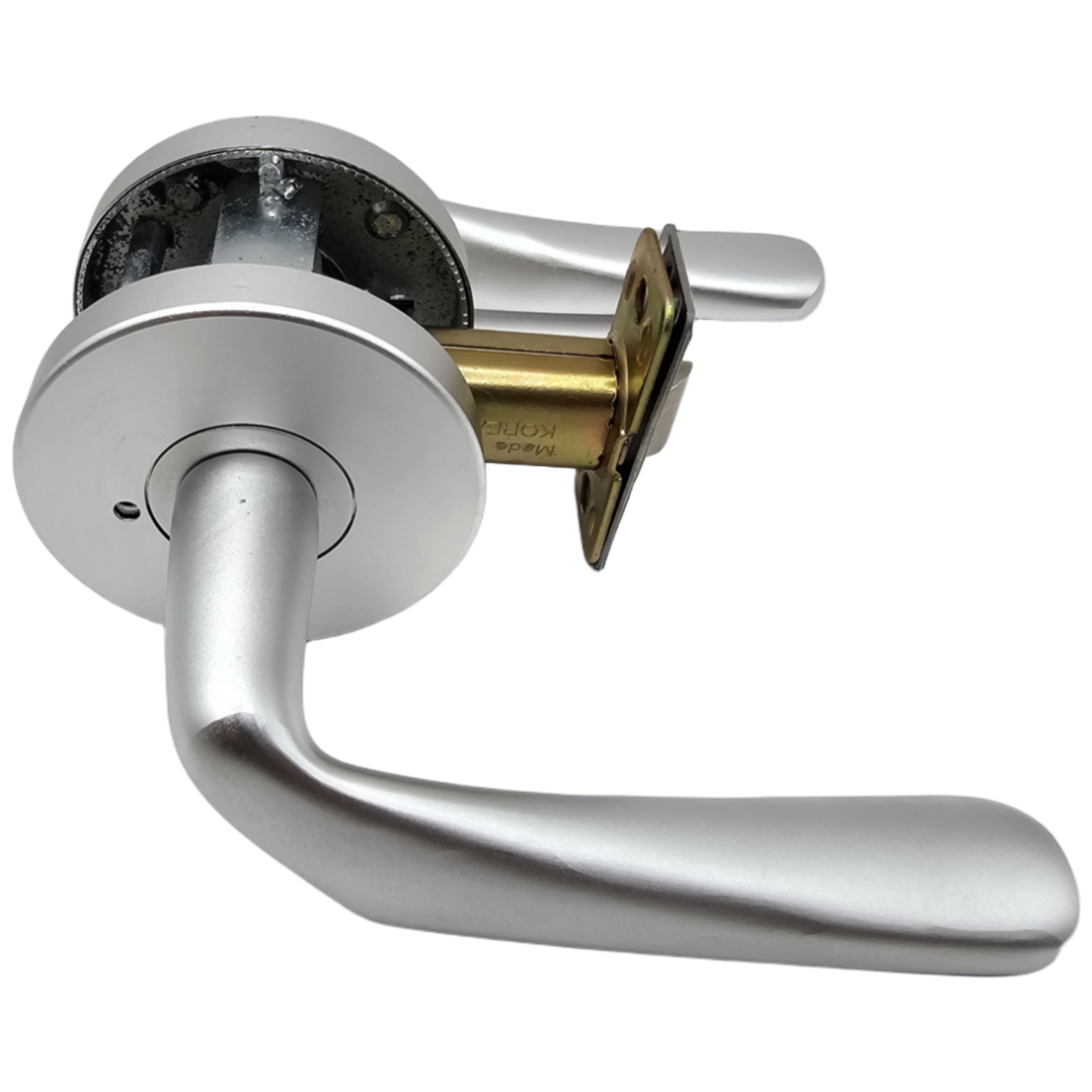 문고리닷컴 유진금속 레버락 6400AL 방문손잡이, 1개, 실버 16,500원