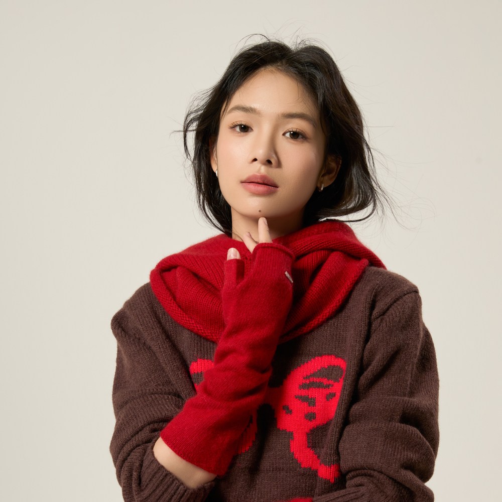 울100% 소프트 울 니트 후드형 겨울 목도리 머플러 바라클라바 6Color 암워머 세트, 블랙, 1개 29,900원