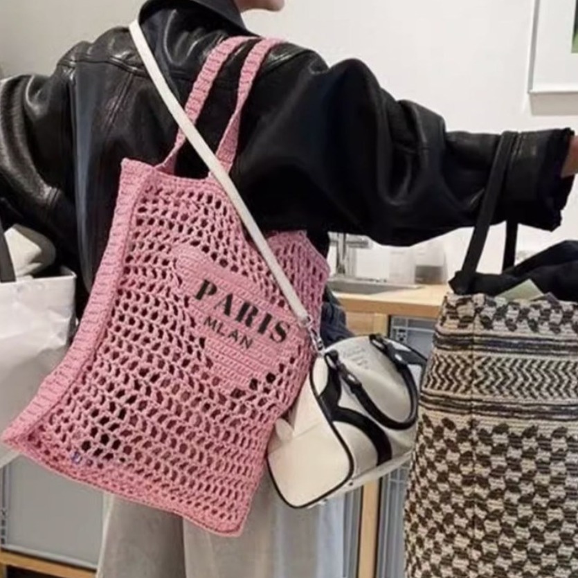 블루밍가든 라피아 여름 라탄백 핸드메이드 수제 수작업 라탄 넷가방 네트백 크로셰 숄더백 16,500원