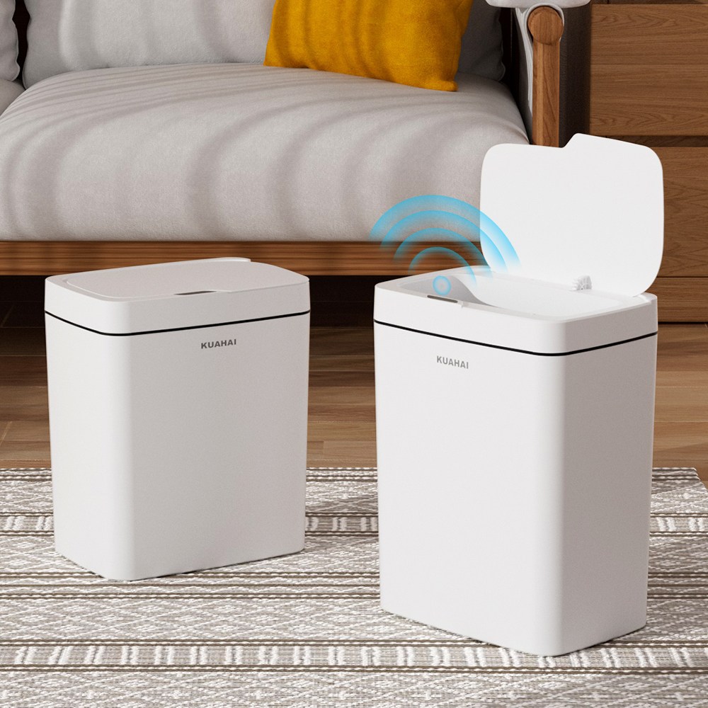 [1+1 세트 18L+15L] KUAHAI 자동 센서 쓰레기통  화장실 기저귀 냄새차단 휴지통 20,800원