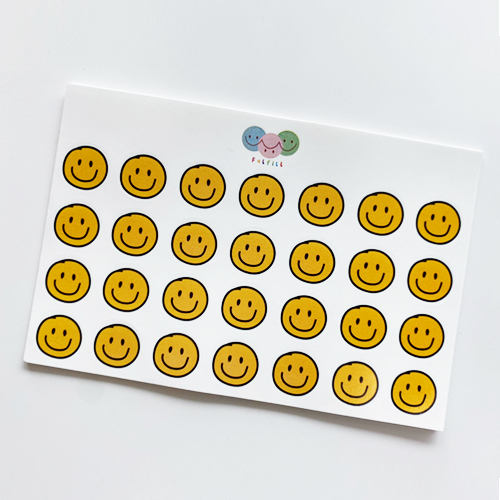 풀필 미니 스마일스티커 선물포장 데코 다이어리 스티커, 15세트 9,200원