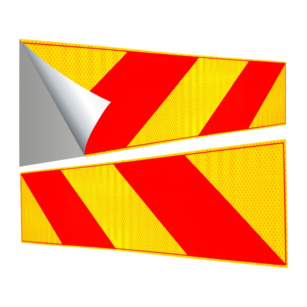 화물차 반사판 스티커 600x90mm 좌우2장 1세트 대형 트럭 중장비용, 1개 14,000원