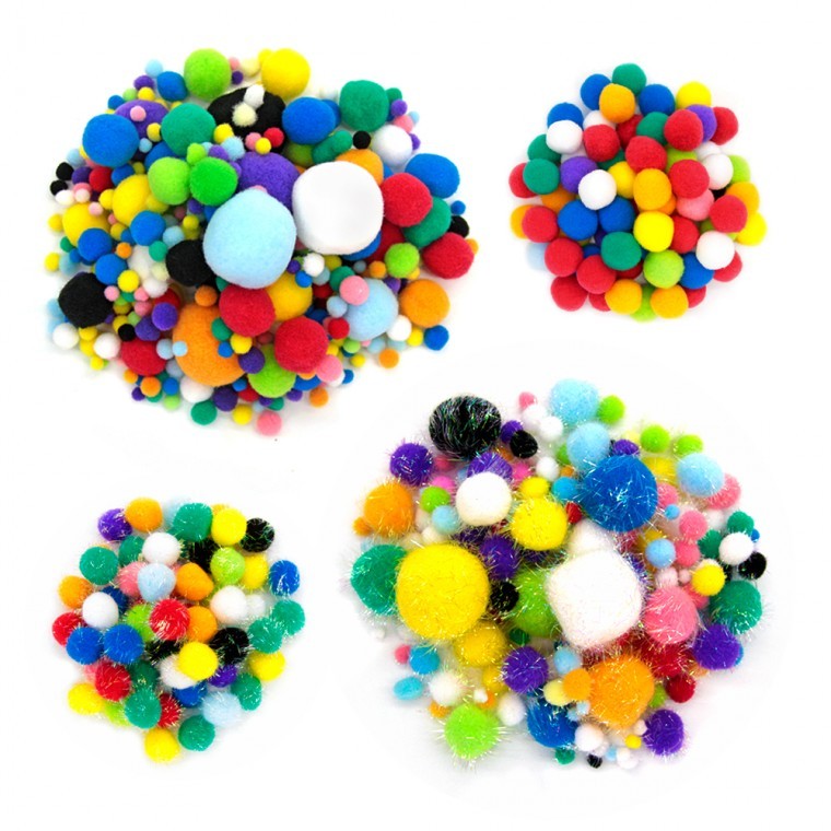 [말랑나무] 일반 뿅뿅이 폼폼이 칼라 국내산 (대용량)-20mm 약 1000개, 1개, 반짝이 뿅뿅이-혼합 20,950원