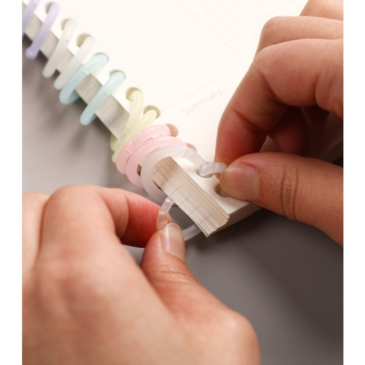 카드링 10개 대형 똑딱링 O링고리 컬러 루즈링 클릭링 바인더링 단어장제본 셀프제본 루즈 서류정리 신학기용품, 투명 1,900원