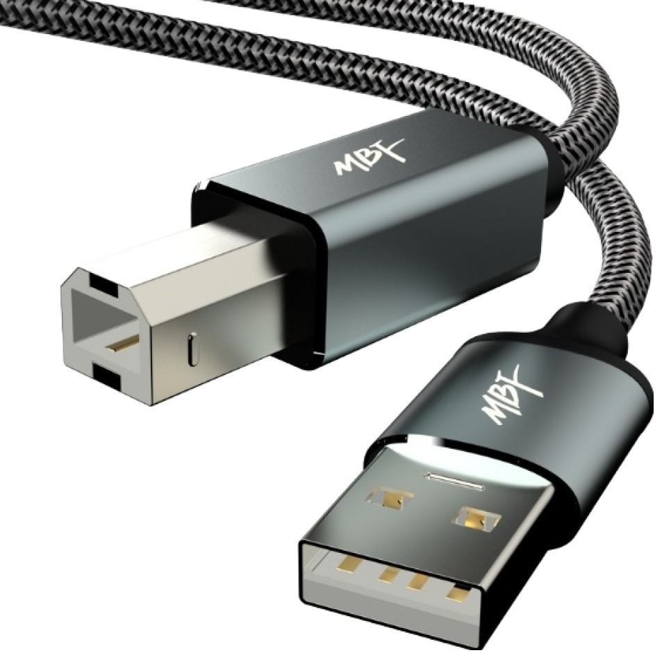 엠비에프 USB2.0 AM to BM 0.5M 차폐 메탈케이블 MBF-UB205MT, 1개, 0.5m 5,000원