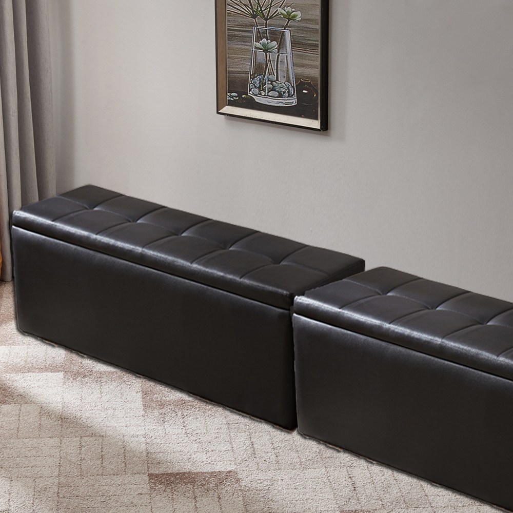 시스타 정식쇼파형식 넓은수납공간 수납스툴 대기 장의자 수납의자csp1011(2인. 3인) 인테리어 수납벤치, 블랙-(대형) 89,800원