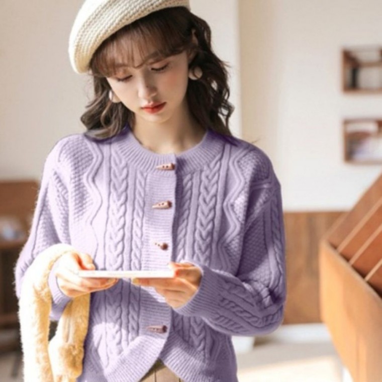 러블리 꽈배기 떡볶이 버튼 가디건 (5Color) FSF-D 0007 52,140원