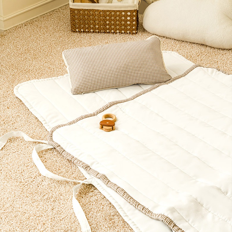 에일린키즈 피그먼트워싱 어린이집 낮잠이불 일체형 가방세트, 바닐라크림 27,800원