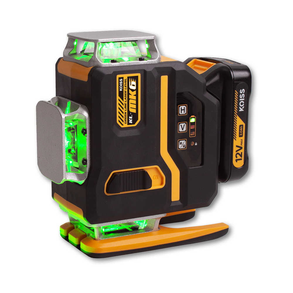 KOISS 코이스 4D 그린라인 레이저레벨기 KL-MK6 마끼다 12V배터리 호환/ KLMK6 레이저수평기, 1개 297,000원