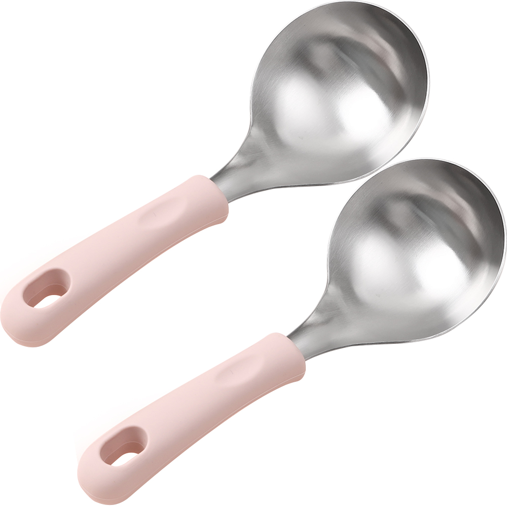 파쿠젠 1+1 스텐304 실리콘손잡이 스텐국자 서빙스푼 전현무 국자 핑크 12,900원