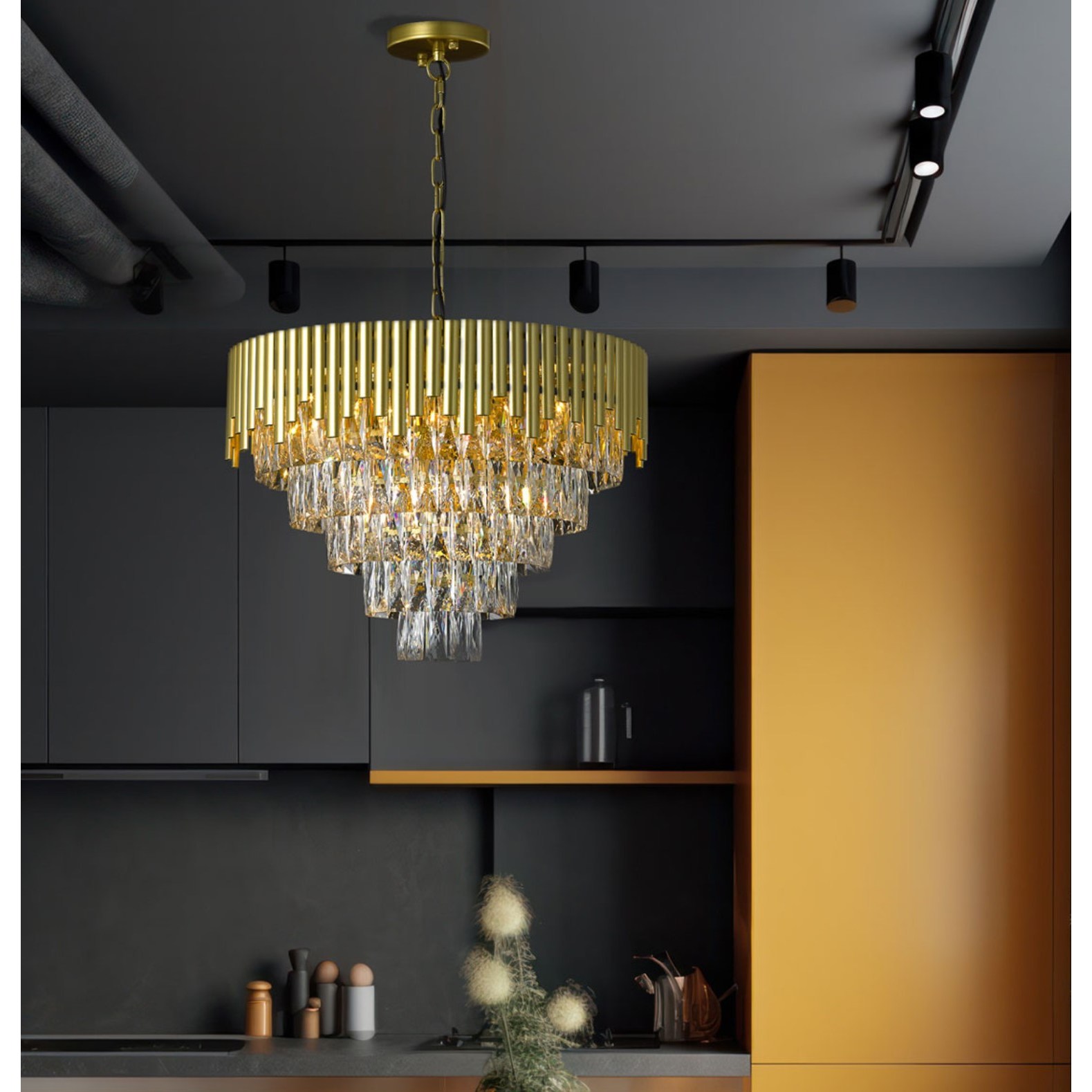 크리스탈 샹들리에 칸델라 11등 펜던트 거실등 호텔조명 514,010원