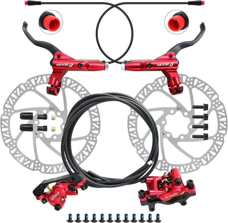 MT200 E-Bike 유압 디스크 브레이크 세트 2핀 2피스톤 전기 자전거 MTB 스쿠터용 미네랄 오일 파워 오프 프리 블레드 173,390원