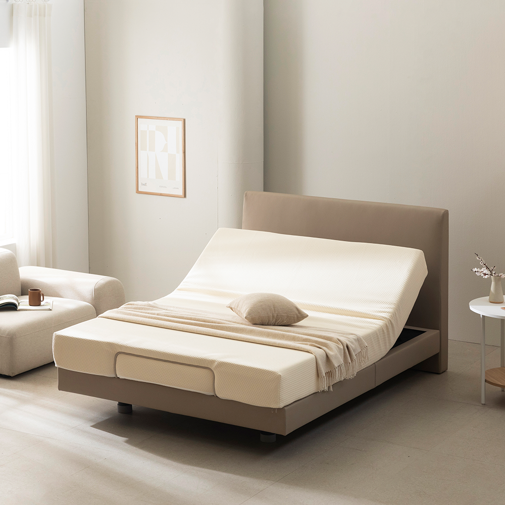 오키멧 스페셜 모션베드 SS Q K 헤드보드 HR 메모리 매트리스 세트 리클라이너 모션침대, 베이지 3,010,000원