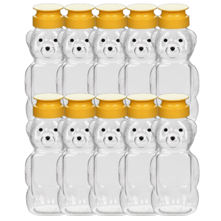 메리멜팅 곰돌이 물병 소스통 꿀통 답례품 베어보틀 5세트, 10개, 240ml, 노란뚜껑 13,900원