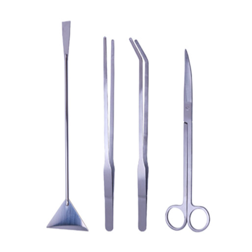 아쿠아비 핸드 스텐 수초정리 공구 실버  4종 세트 17,200원