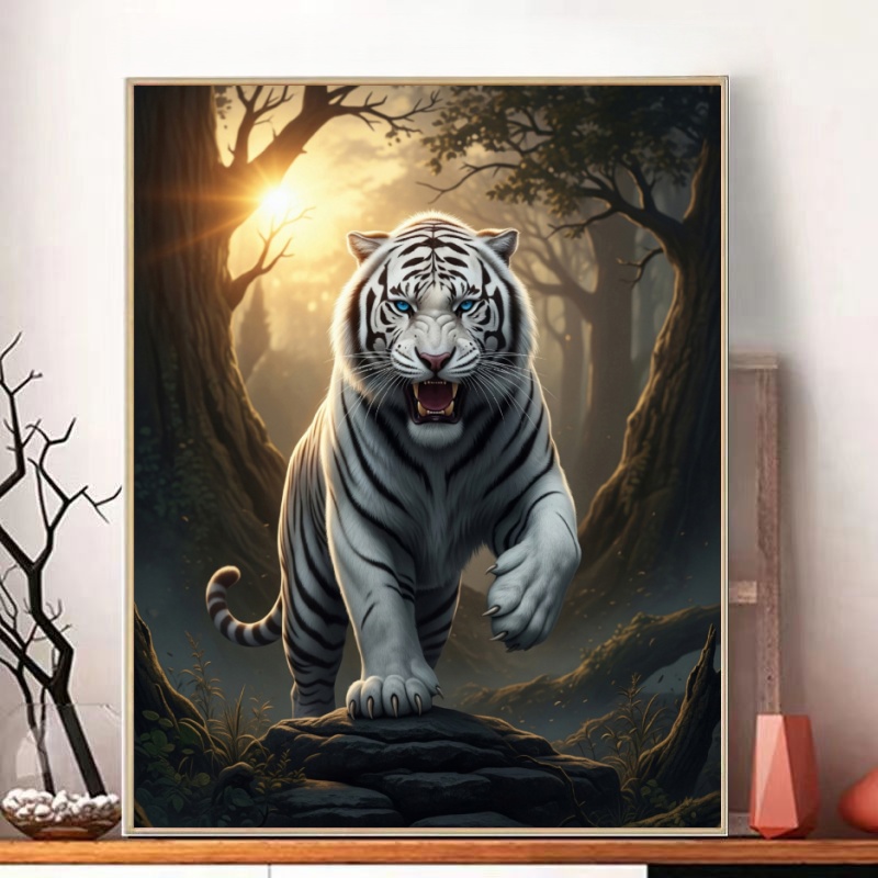 보석십자수 캔버스형 호랑이 diy 40 x 50 cm, 1세트, CH044 23,800원