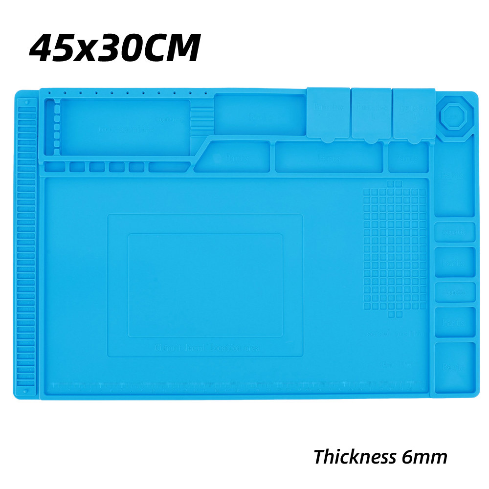 우드 버닝 실리콘 절연 패드 내열성 수리 작업 매트, 70x40cm 납땜 전자 전화 노트북 시계 수리용 19,000원