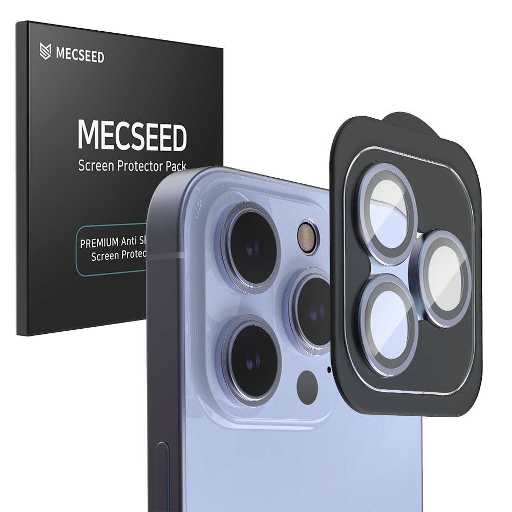 MECSEED 5CX 알루미늄 프레임 카메라 강화유리 휴대폰 액정보호필름 블루 4,150원