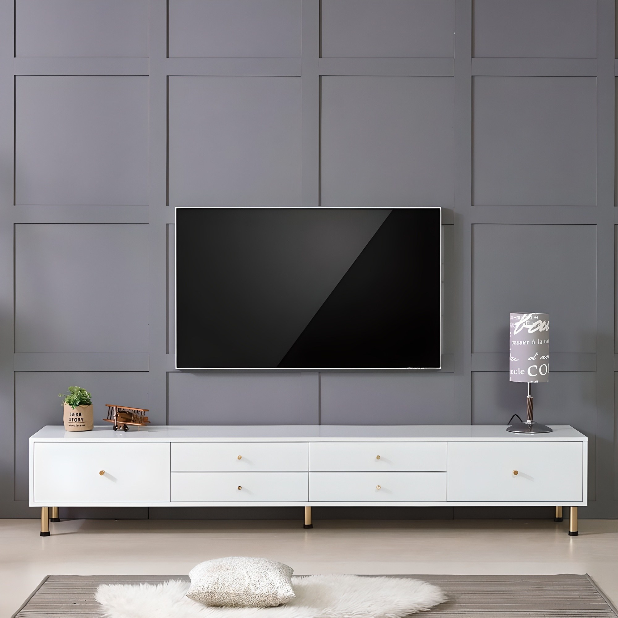 [아트랙] 루나-1500 1800 2100 거실장 TV다이 (4color), 화이트 143,000원