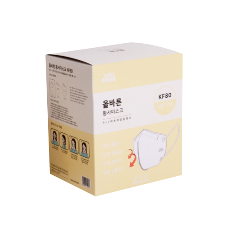 ALLBARUN 황사마스크 소형 KF80, 30개입, 1개, 화이트 17,690원