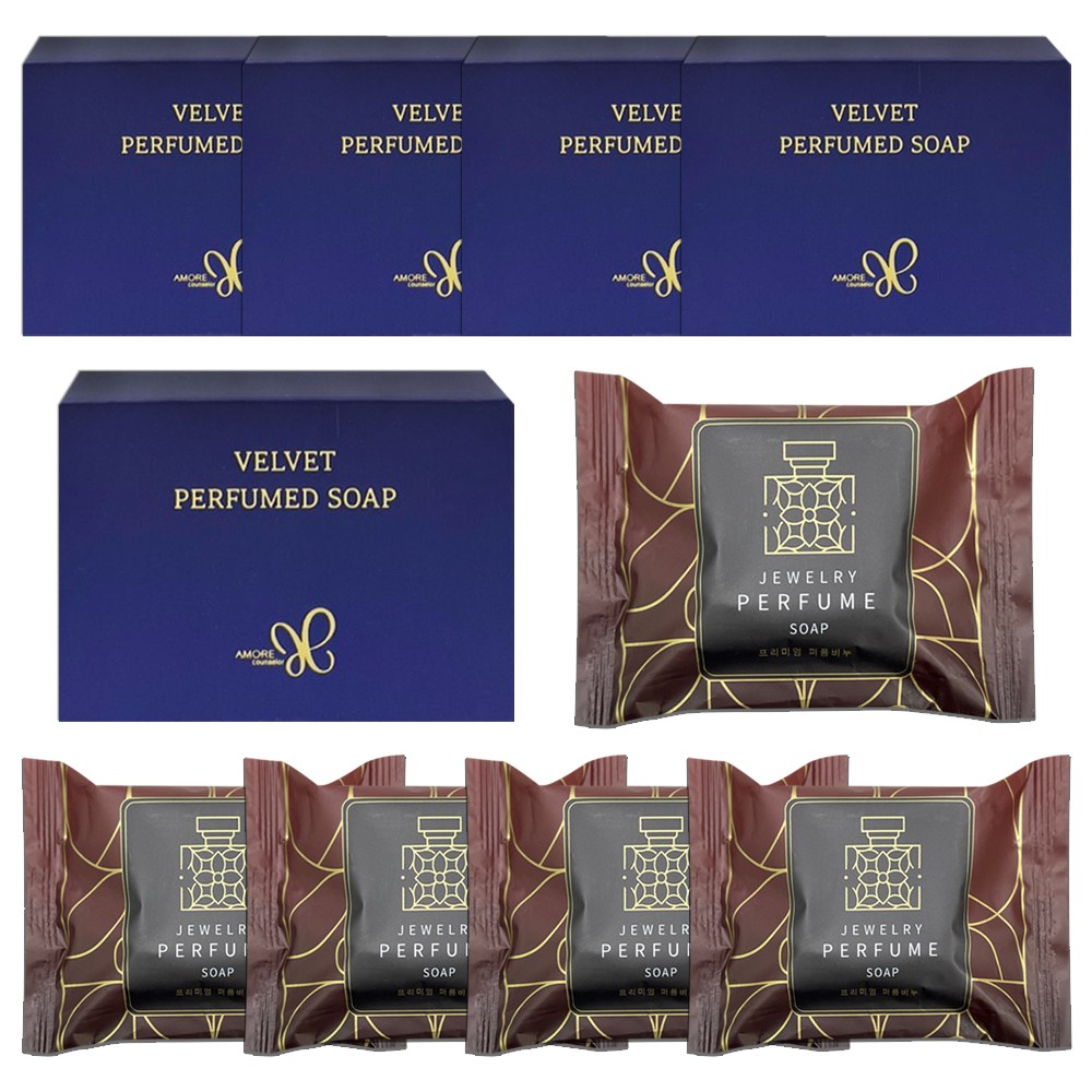 아모레 벨벳 퍼퓸드솝 5개 + 태광 주얼리 퍼퓸 향기 비누 5개 12,270원