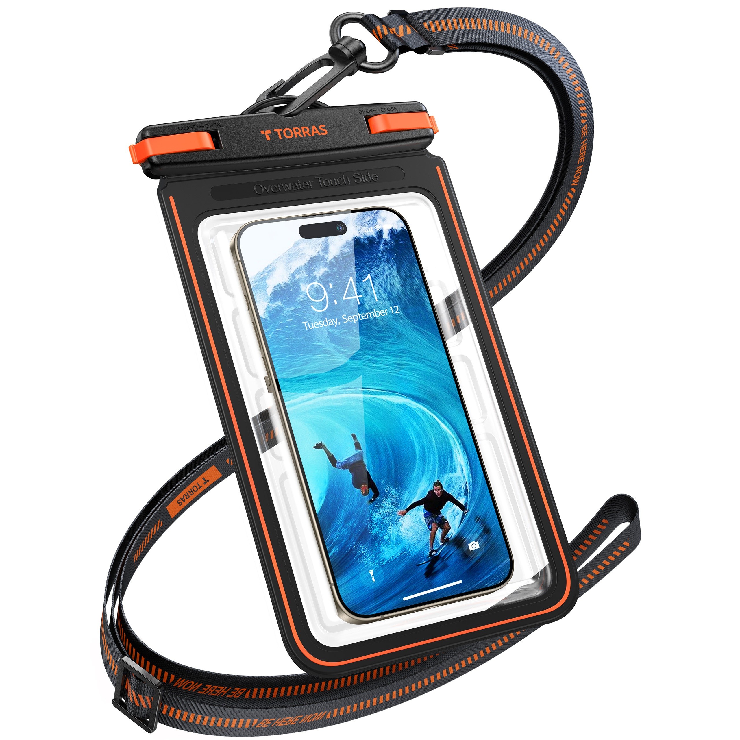 토라스 IPX8 빅사이즈 워터파크 여행용 터치 잘되는 고투명 핸드폰 방수 케이스 전기종 에어백 휴대폰 방수팩, 1개, 블랙 31,400원