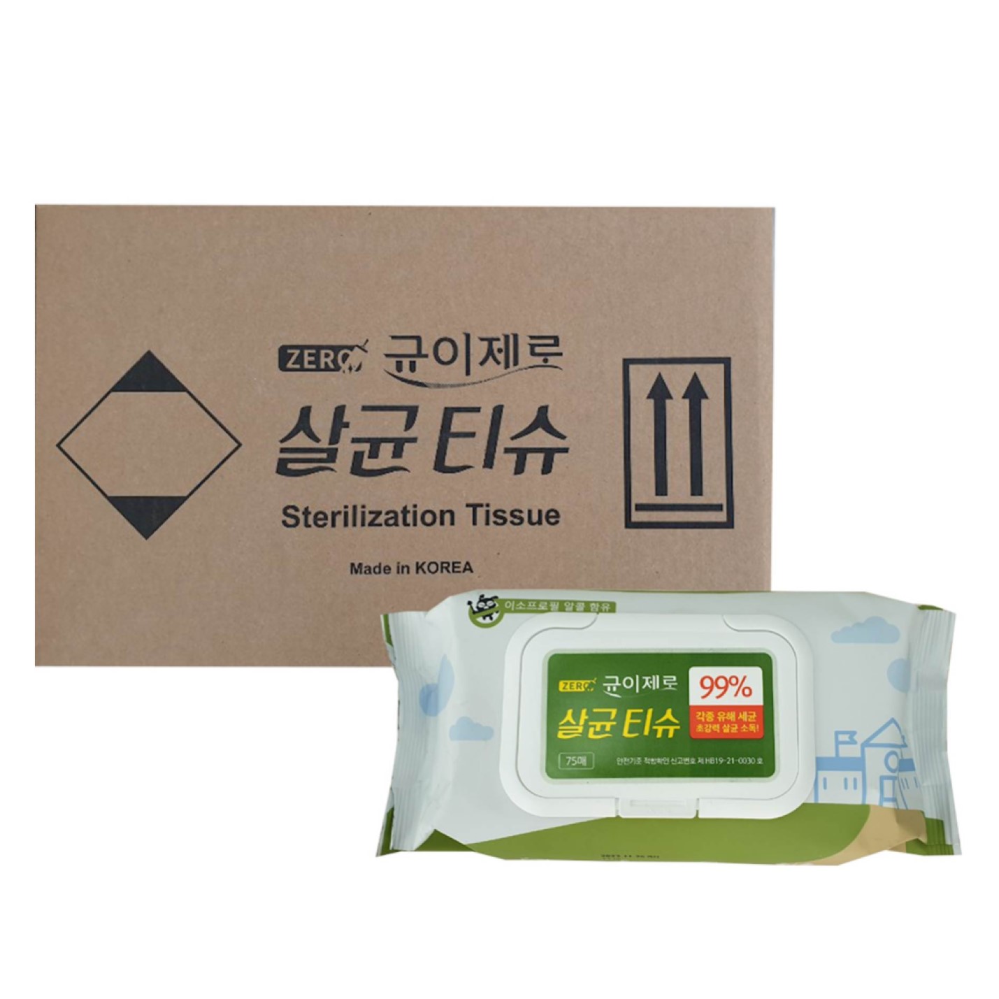 균이제로 살균티슈 75매 항균 소독티슈 120,000원