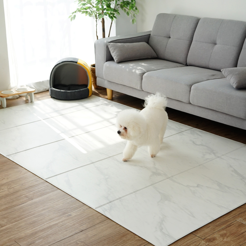 휴팡 양면 6T 폴딩형 소형 70x180cm 강아지매트 미끄럼방지 슬개골보호 애견매트, 스노우마블, 1개 69,000원