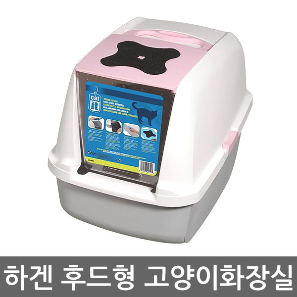팜파크 하겐 후드형 고양이화장실 (핑크) 고양이 화장실 35,000원