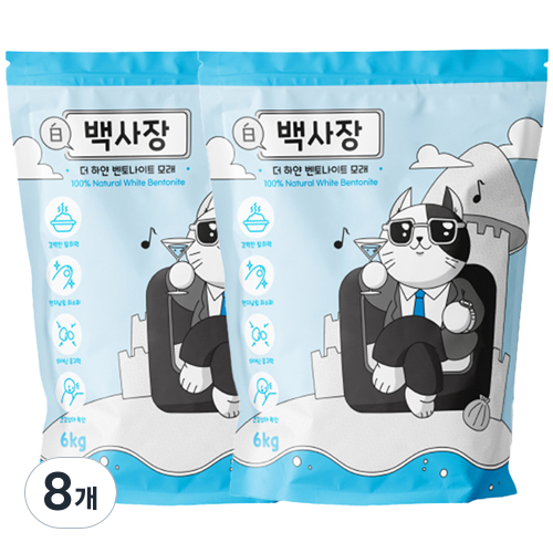 백사장 벤토나이트, 6kg, 8개, 무향 72,000원