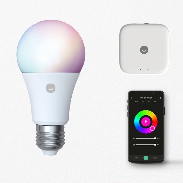 헤이홈 Z26 스마트 전구 IoT 조명 인테리어 LED 컬러 무드등 허브 pro 원격제어 패키지, 2개, RGB 53,700원